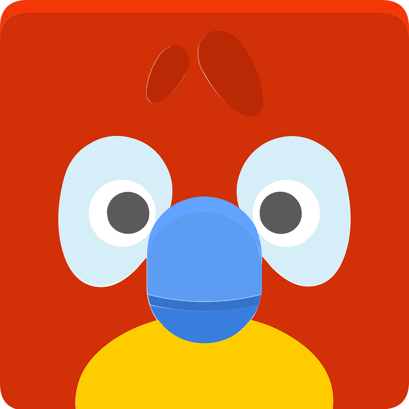 Square animal face 7-05 parrot