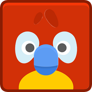 Square animal outlined face 8-05 parrot