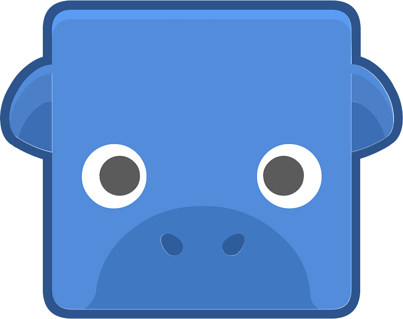 Square animal outlined face 8-09 donkey
