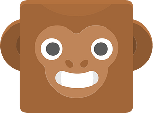 Square animal face 7-10 monkey