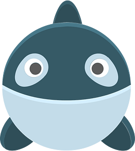 Round animal face 2-11 shark