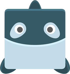 Square animal face 7-11 shark