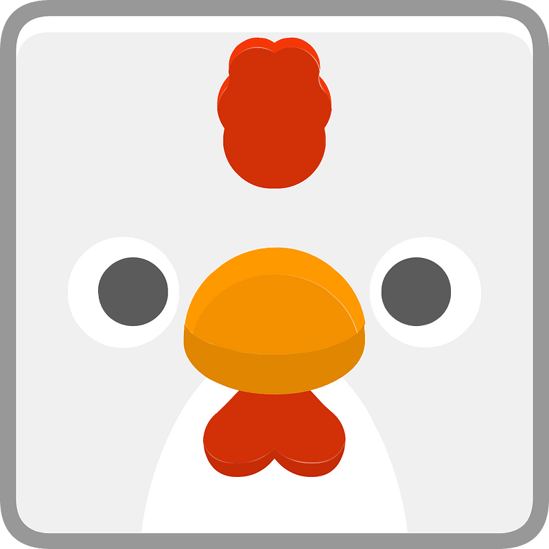 Square animal outlined face 6-12 cock