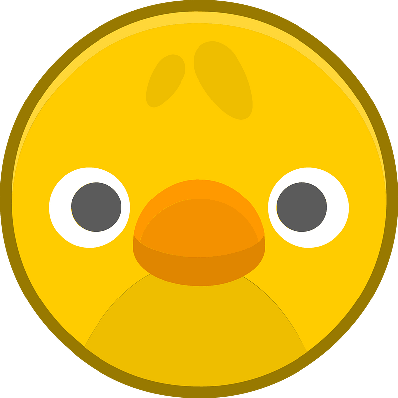 Round animal outlined face 4-13 chicken