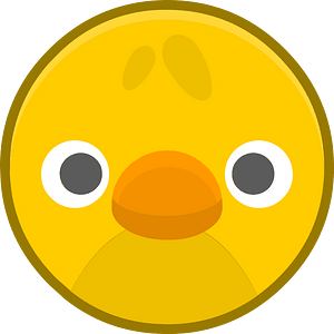 Round animal outlined face 3-13 chicken