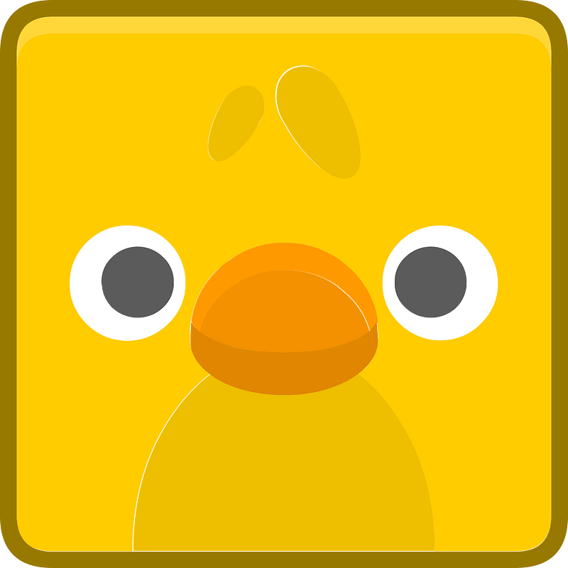 Square animal outlined face 6-13 chicken