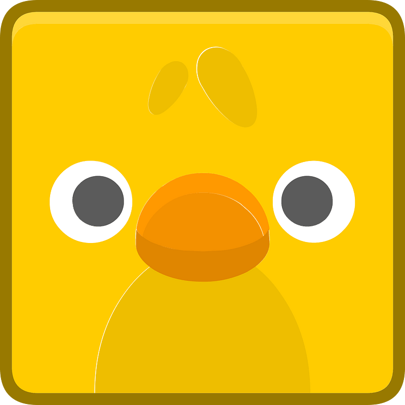 Square animal outlined face 8-13 chicken