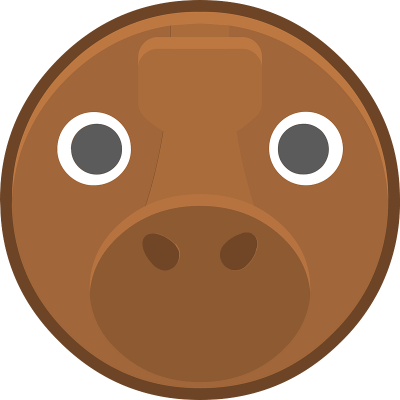 Round animal outlined face 3-15 moose
