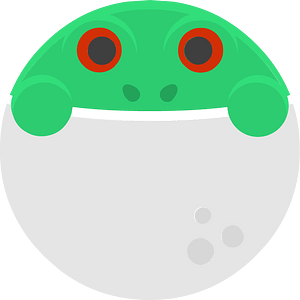 Round animal face 1-17 frog
