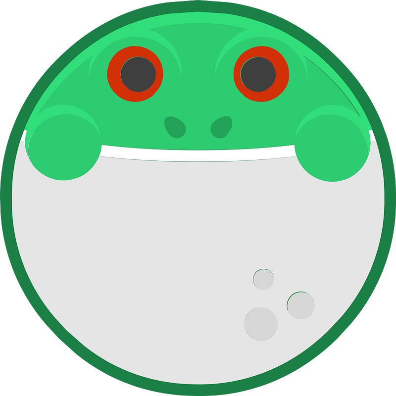 Round animal outlined face 3-17 frog