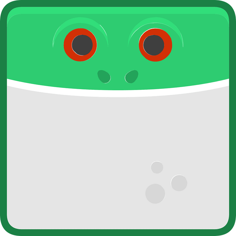 Square animal outlined face 6-17 frog
