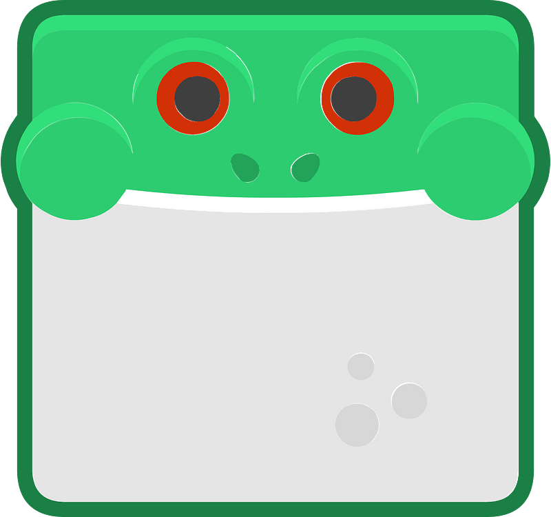 Square animal outlined face 8-17 frog