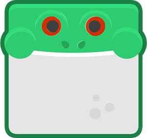 Square animal outlined face 8-17 frog