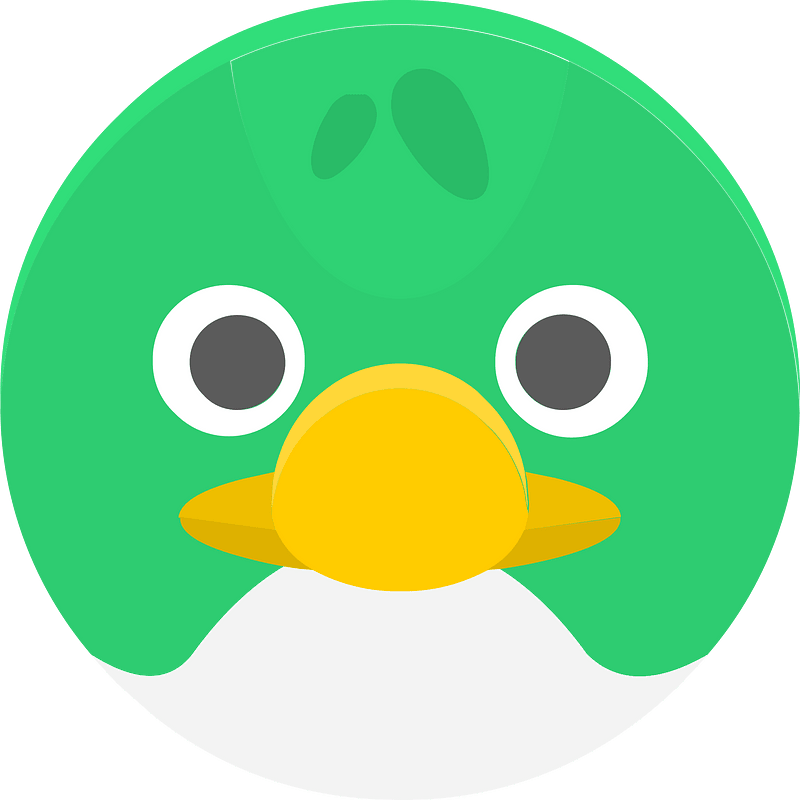 Round animal face 2-18 bird