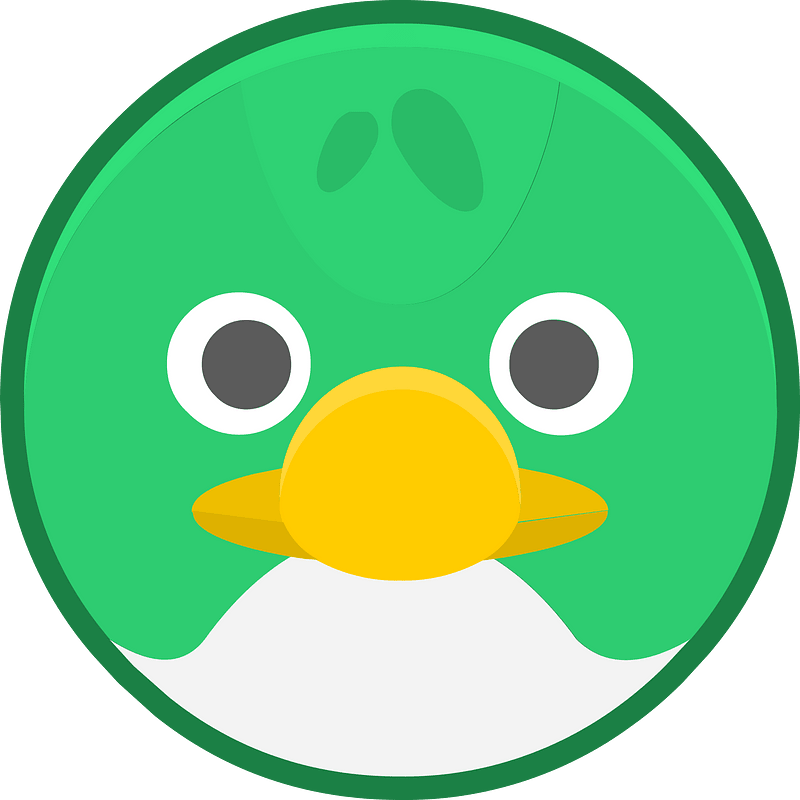 Round animal outlined face 3-18 bird
