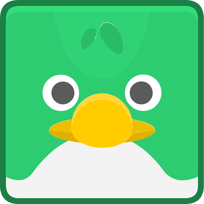Square animal outlined face 8-18 bird