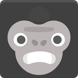 Square animal face 7-21 chimp