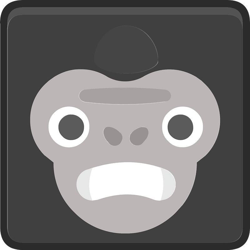 Square animal outlined face 8-21 chimp