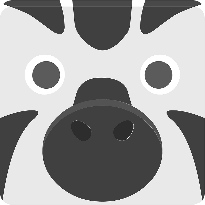 Square animal face 5-22 zebra