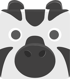 Square animal face 7-22 zebra