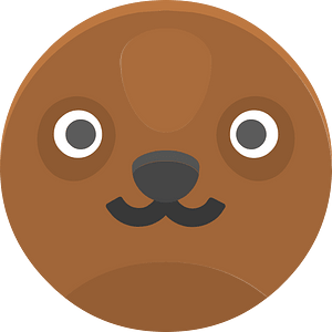 Round animal face 1-23 bear