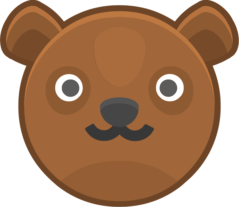 Round animal outlined face 4-23 bear