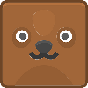 Square animal outlined face 6-23 bear