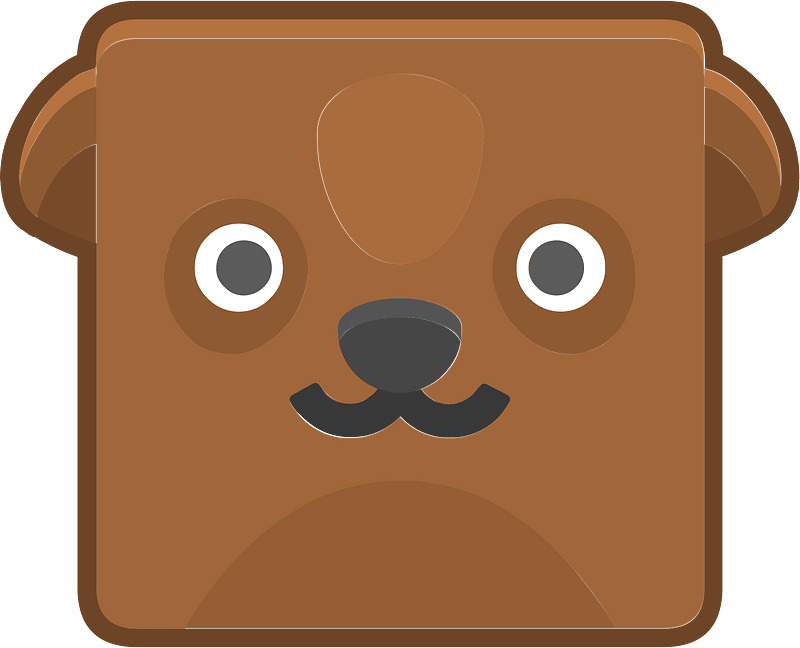 Square animal outlined face 8-23 bear