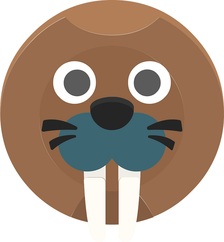 Round animal face 2-24 beaver