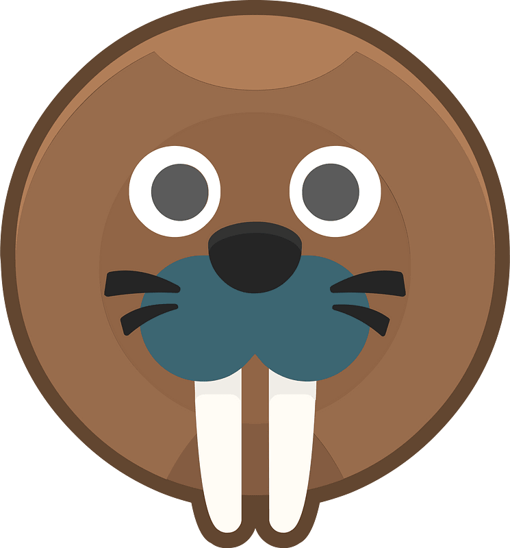 Round animal outlined face 4-24 beaver