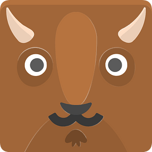Square animal face 5-26 goat