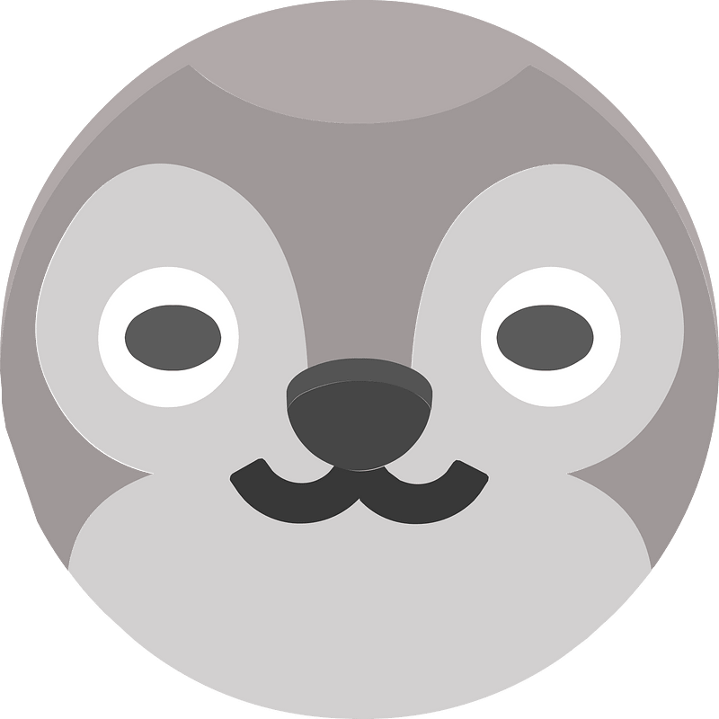 Round animal face 1-30 wolf