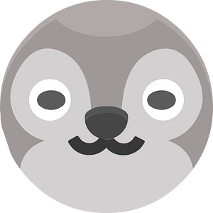 Round animal face 1-30 wolf