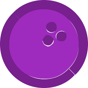 Purple bowling ball