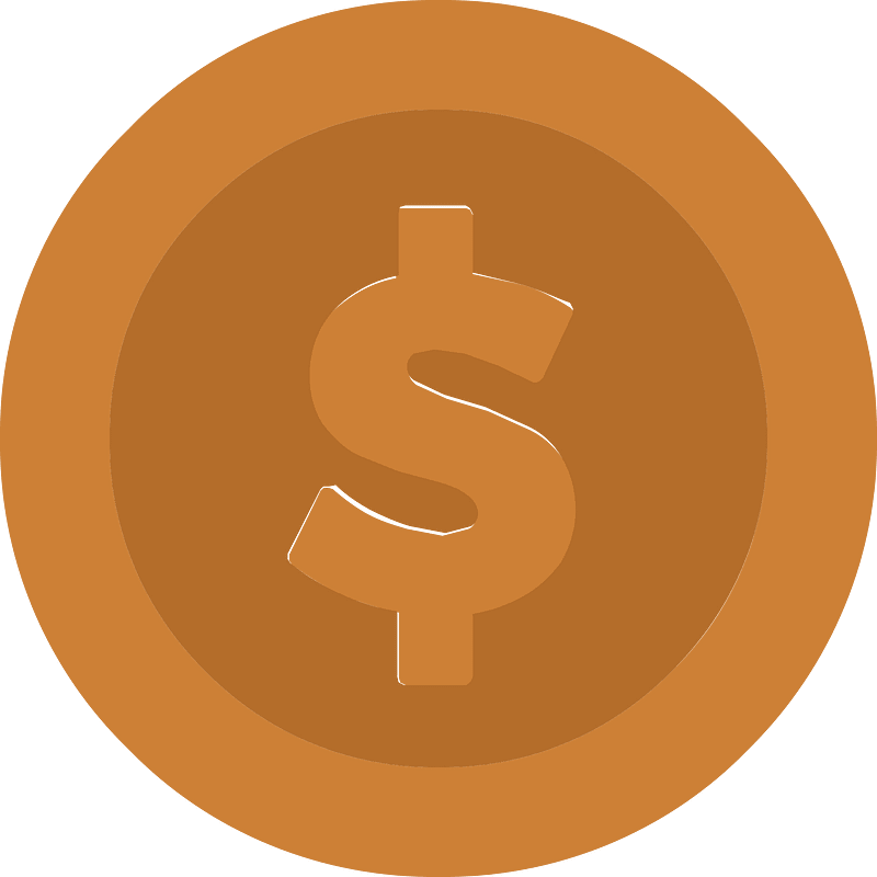 Brown dollar coin