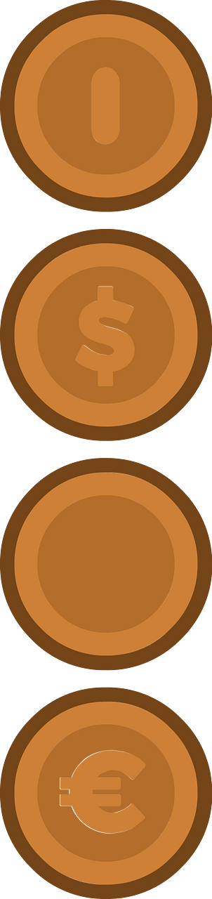 Brown euro coin