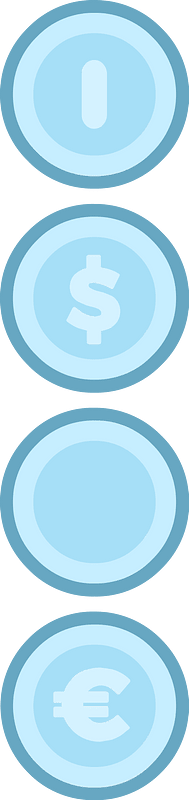 Blue coin