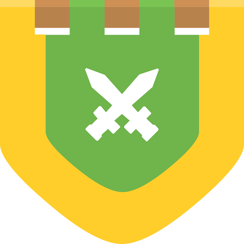 Heraldic flag 02-02 green swords