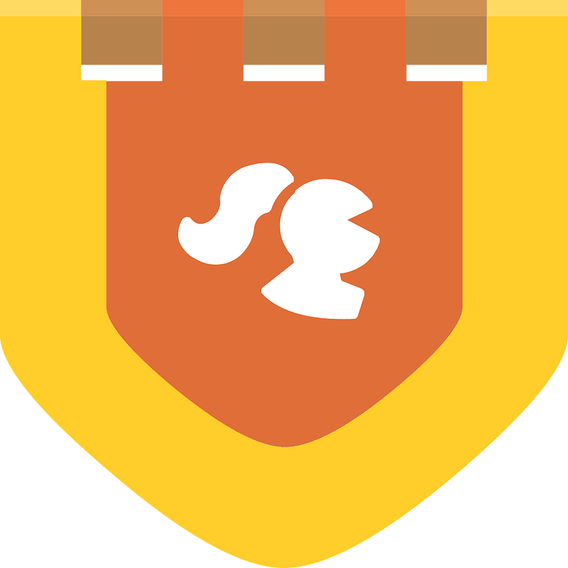 Heraldic flag 01-03 red knight