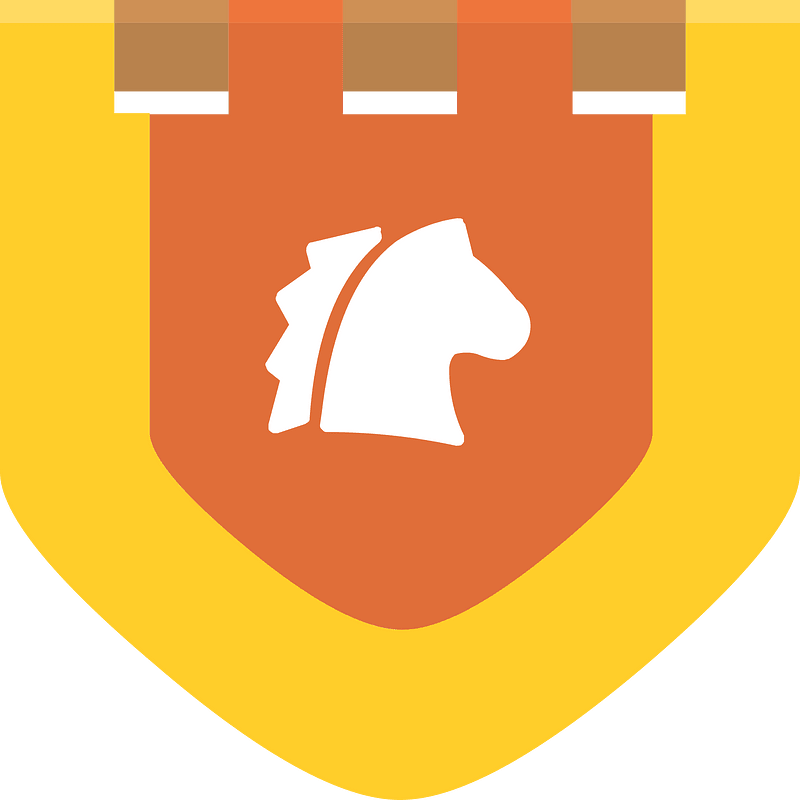 Heraldic flag 01-04 red horse