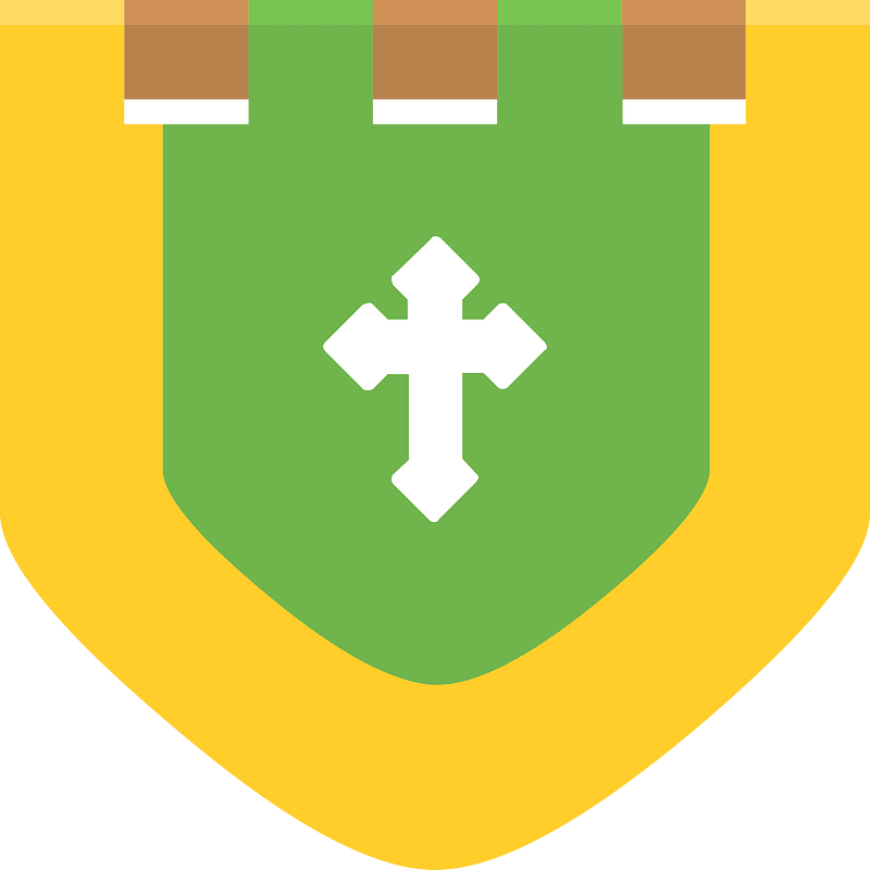 Heraldic flag 02-06 green cross
