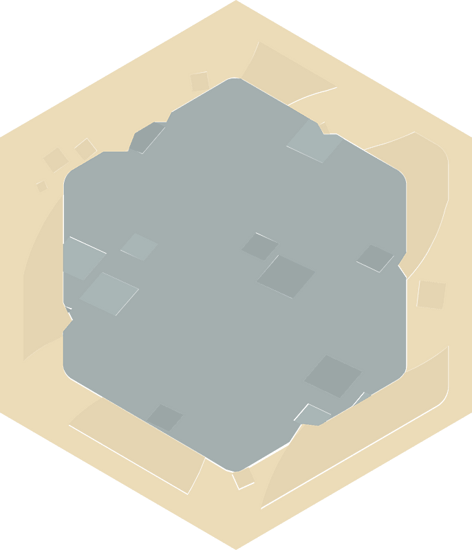 Hexagon beige land
