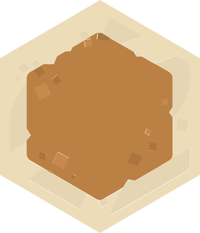 Hexagon beige land