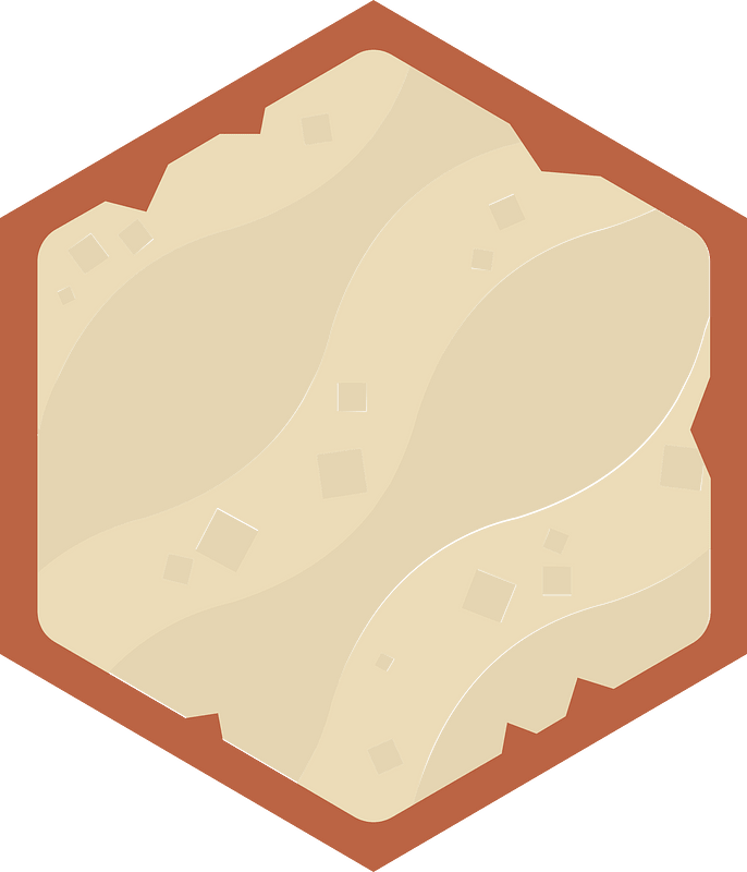 Hexagon beige land