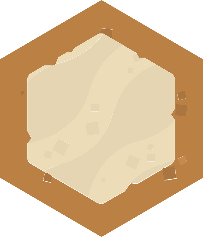 Hexagon brown land