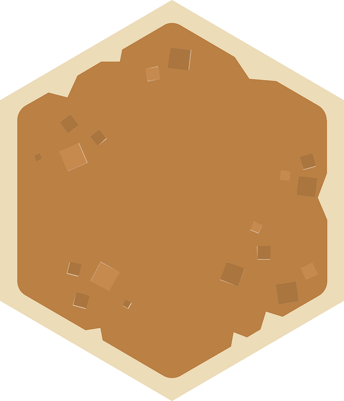 Hexagon brown land