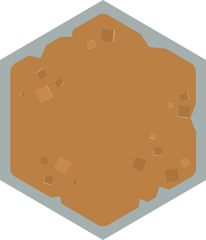 Hexagon brown land