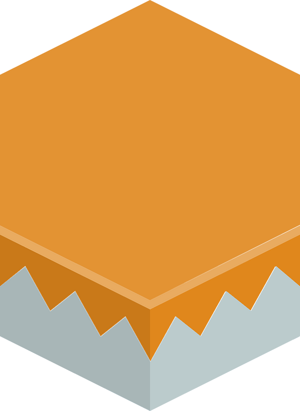 Hexagon flat terrain 01-03 orange