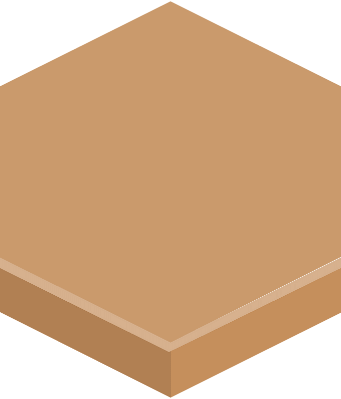 Hexagon flat terrain 02-11 brown