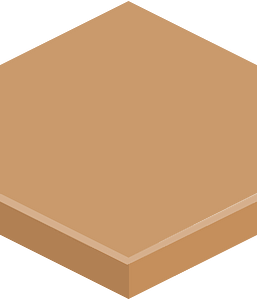 Hexagon flat terrain 02-11 brown